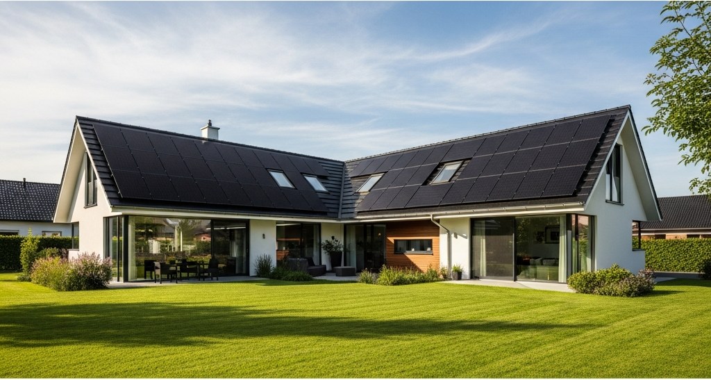 RENAC napelemes rendszer és energiatároló családi házon
